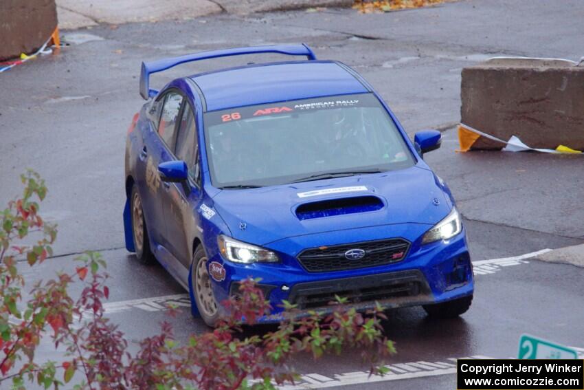 Rob Sanders / Karen Jankowski Subaru WRX STi on SS15, Lakeshore Drive.