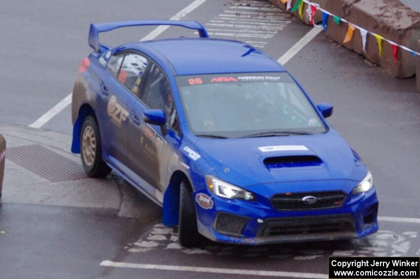 Rob Sanders / Karen Jankowski Subaru WRX STi on SS15, Lakeshore Drive.