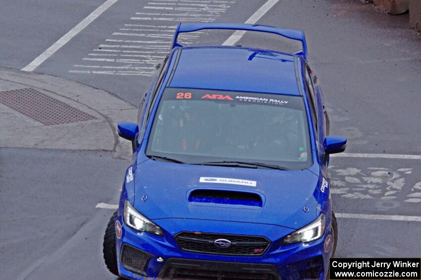 Rob Sanders / Karen Jankowski Subaru WRX STi on SS15, Lakeshore Drive.