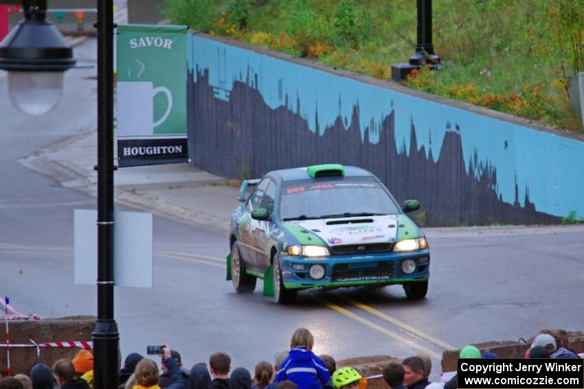 Amanda Skelly / Jason Grizaniuk Subaru Impreza on SS15, Lakeshore Drive.