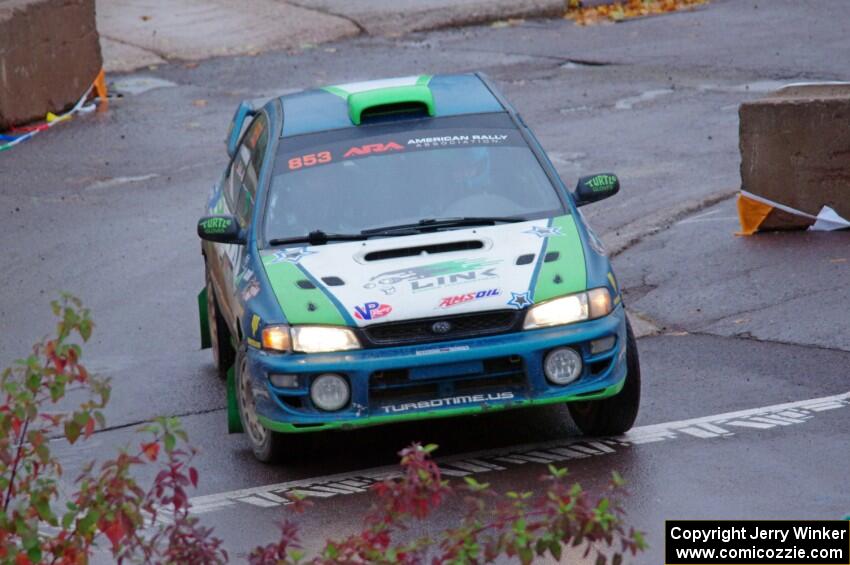 Amanda Skelly / Jason Grizaniuk Subaru Impreza on SS15, Lakeshore Drive.