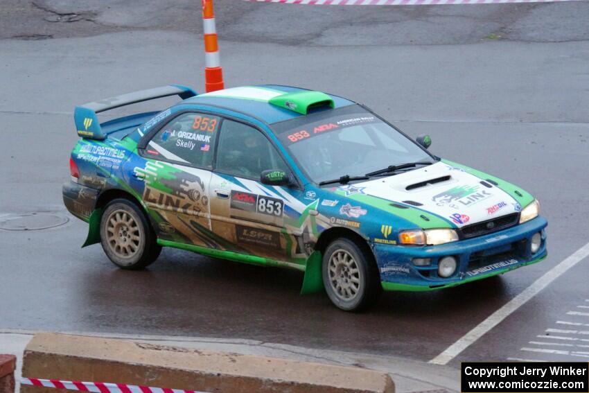 Amanda Skelly / Jason Grizaniuk Subaru Impreza on SS15, Lakeshore Drive.