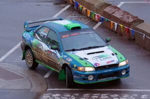 Amanda Skelly / Jason Grizaniuk Subaru Impreza on SS15, Lakeshore Drive.