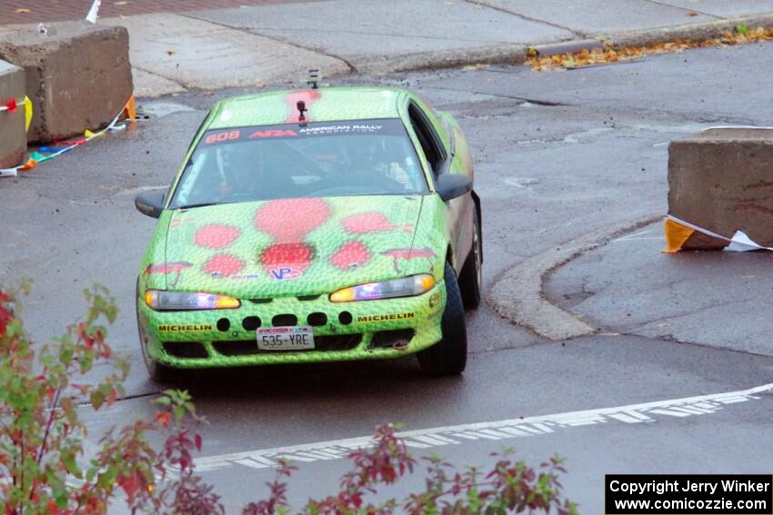 Eric Carlson / Camille Carlson Mitsubishi Eclipse on SS15, Lakeshore Drive.