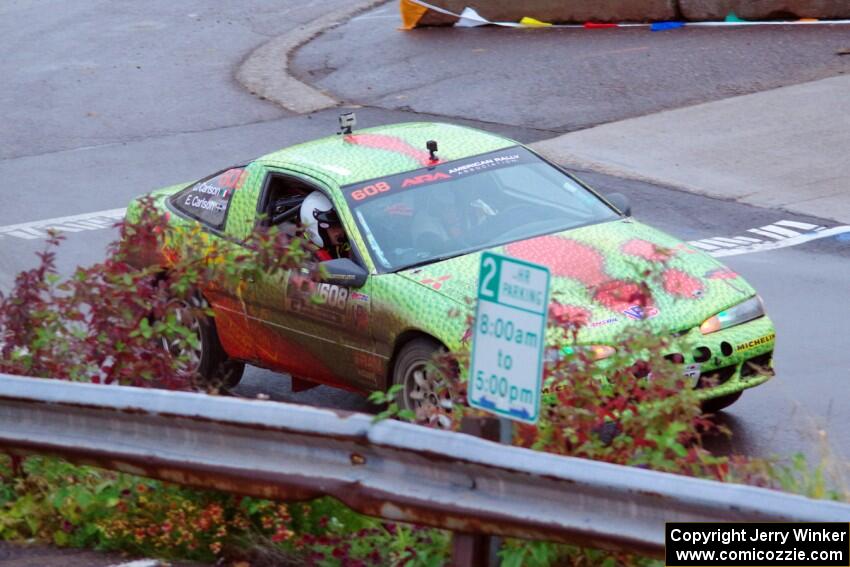 Eric Carlson / Camille Carlson Mitsubishi Eclipse on SS15, Lakeshore Drive.