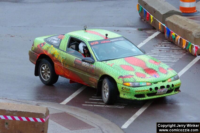 Eric Carlson / Camille Carlson Mitsubishi Eclipse on SS15, Lakeshore Drive.