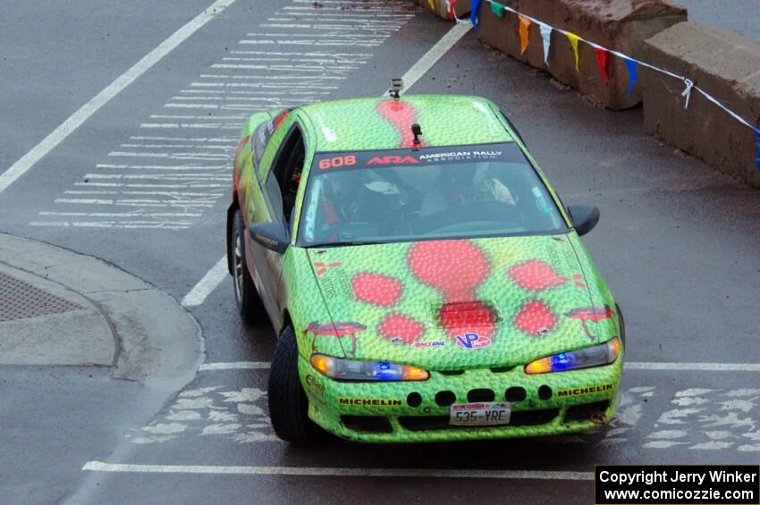 Eric Carlson / Camille Carlson Mitsubishi Eclipse on SS15, Lakeshore Drive.