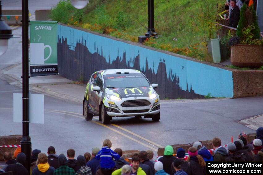 Ryan Booth / Rhianon Gelsomino Ford Fiesta R2T on SS15, Lakeshore Drive.