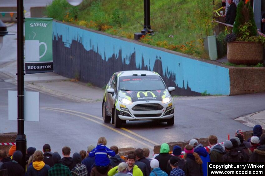 Ryan Booth / Rhianon Gelsomino Ford Fiesta R2T on SS15, Lakeshore Drive.