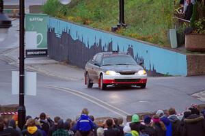 Jake Burke / Eric Schlee Honda Civic on SS15, Lakeshore Drive.