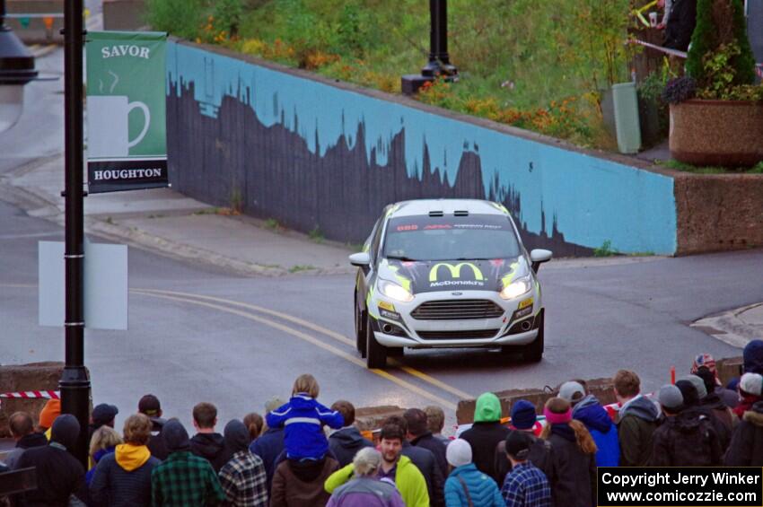 Ryan Booth / Rhianon Gelsomino Ford Fiesta R2T on SS15, Lakeshore Drive.