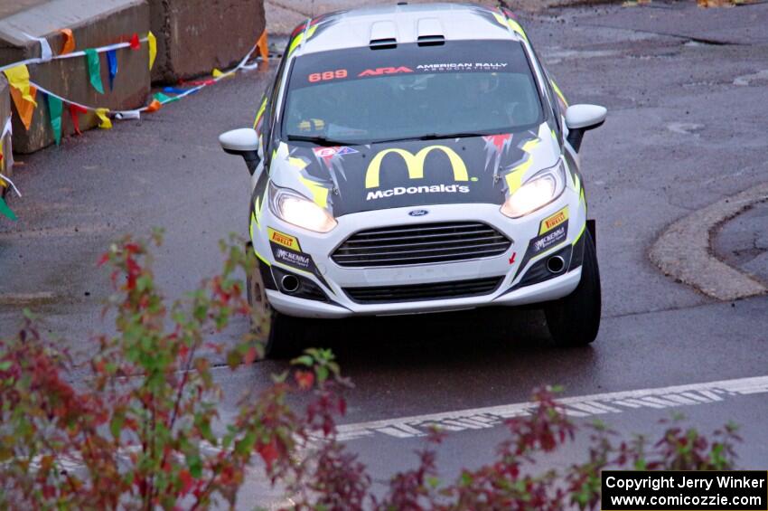 Ryan Booth / Rhianon Gelsomino Ford Fiesta R2T on SS15, Lakeshore Drive.