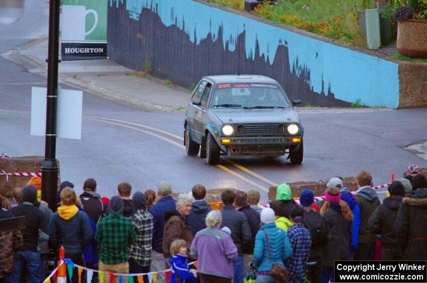 Mark Rokus / Mike Van Alphen VW Golf on SS15, Lakeshore Drive.