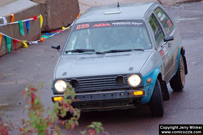 Mark Rokus / Mike Van Alphen VW GTI on SS15, Lakeshore Drive.