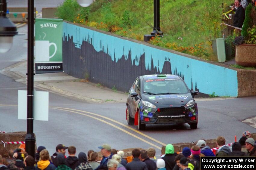 Ryan Sanders / Jimmy Brandt Ford Fiesta on SS15, Lakeshore Drive.