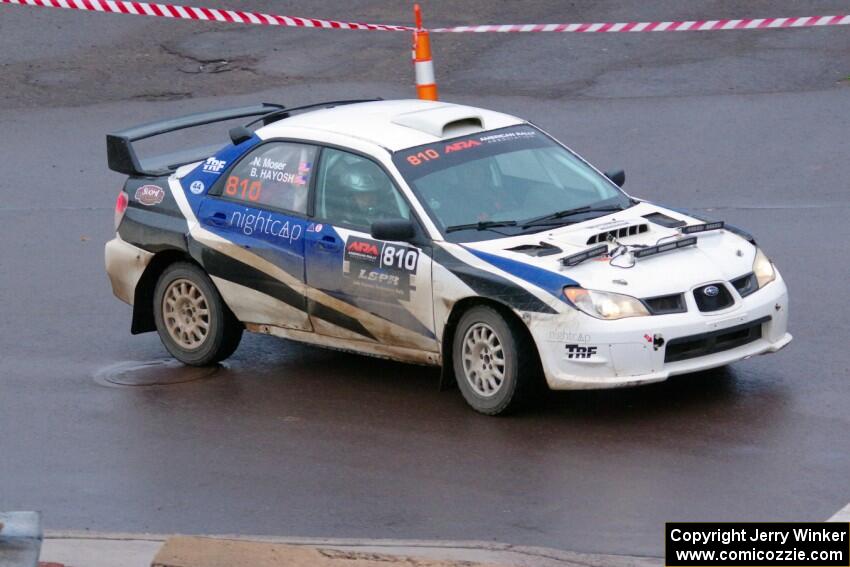 Brad Hayosh / Neil Moser Subaru WRX STi on SS15, Lakeshore Drive.