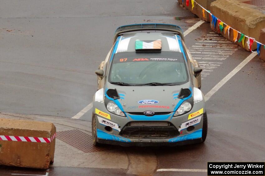 Barry McKenna / Andrew Hayes Ford Fiesta on SS15, Lakeshore Drive.