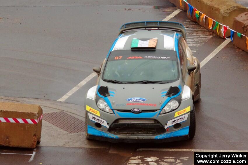 Barry McKenna / Andrew Hayes Ford Fiesta on SS15, Lakeshore Drive.