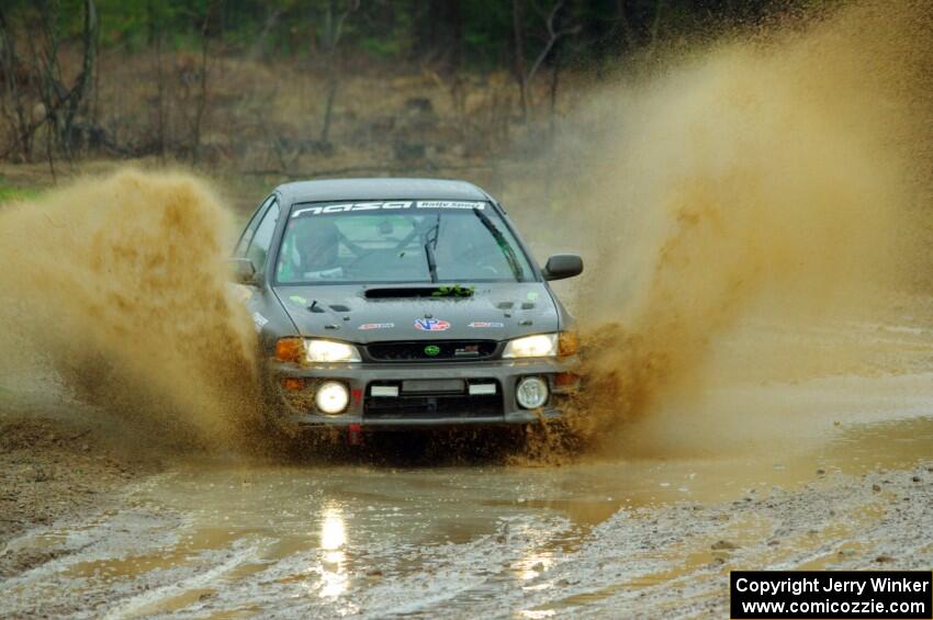 Jordan Locher / Tom Addison Subaru Impreza 2.5RS on SS1, J5 North I.