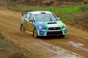 Rob Sanders / Dan Downey Subaru WRX STi on SS1, J5 North I.