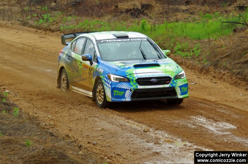 Rob Sanders / Dan Downey Subaru WRX STi on SS1, J5 North I.