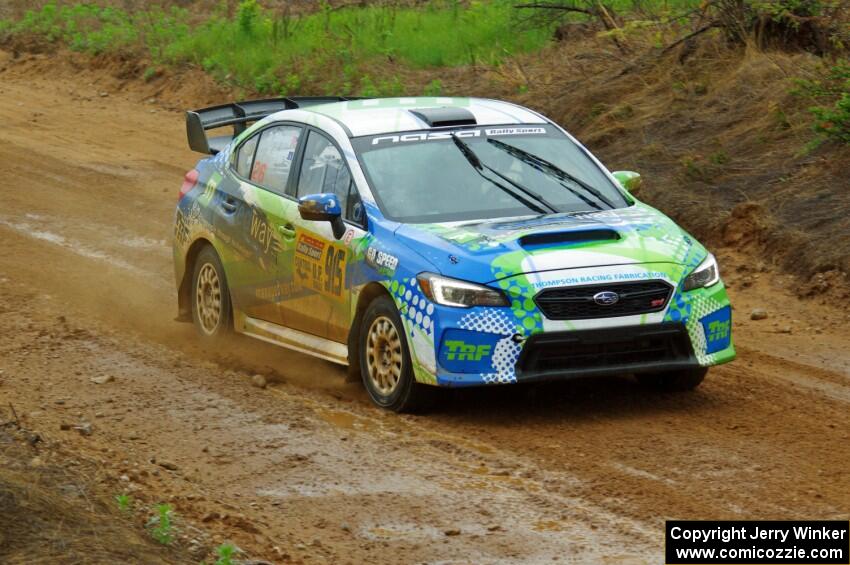 Rob Sanders / Dan Downey Subaru WRX STi on SS1, J5 North I.