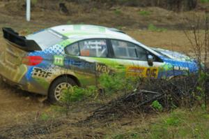 Rob Sanders / Dan Downey Subaru WRX STi on SS1, J5 North I.