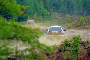 Chris Barribeau / Bryce Proseus Subaru Impreza RS chases the Ryan Sanders / Tabitha Lohr Ford Fiesta ST on SS1, J5 North I.