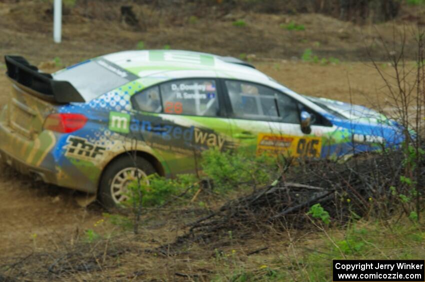 Rob Sanders / Dan Downey Subaru WRX STi on SS1, J5 North I.