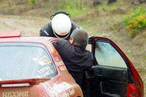 Al Dantes, Jr. / Brandon Snyder Mazda RX-7 LS pulls off-course to repair faulty wipers on SS1, J5 North I.