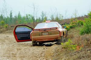 Al Dantes, Jr. / Brandon Snyder Mazda RX-7 LS pulls off-course to repair faulty wipers on SS1, J5 North I.