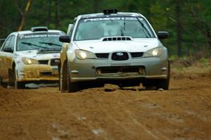 Ian McCarty / Makisa Upton Subaru Impreza 2.5RS and Pete Schaefer / Kevin Dobrowolski Subaru Impreza 2.5i on SS1, J5 North I.