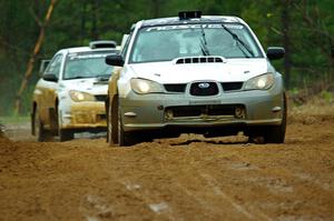 Ian McCarty / Makisa Upton Subaru Impreza 2.5RS and Pete Schaefer / Kevin Dobrowolski Subaru Impreza 2.5i on SS1, J5 North I.