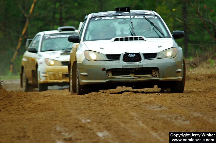 Ian McCarty / Makisa Upton Subaru Impreza 2.5RS and Pete Schaefer / Kevin Dobrowolski Subaru Impreza 2.5i on SS1, J5 North I.