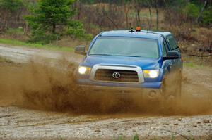 A Toyota Tacoma sweeps SS1, J5 North I.