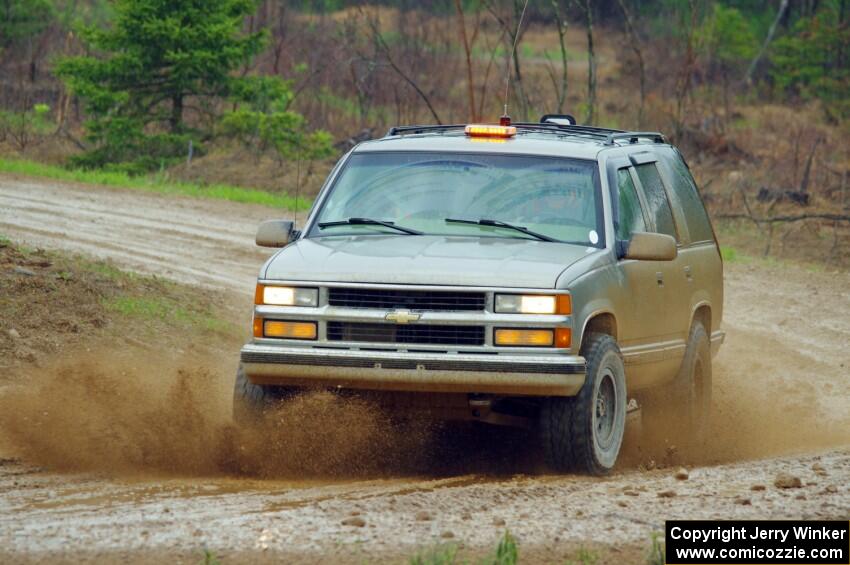 A Chevy Trailblazer sweeps SS1, J5 North I.