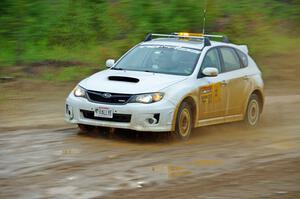 Eric Carlson / Jane Carlson Subaru WRX STi as 0 car on SS6, J5 South I.