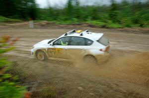 Eric Carlson / Jane Carlson Subaru WRX STi as 0 car on SS6, J5 South I.