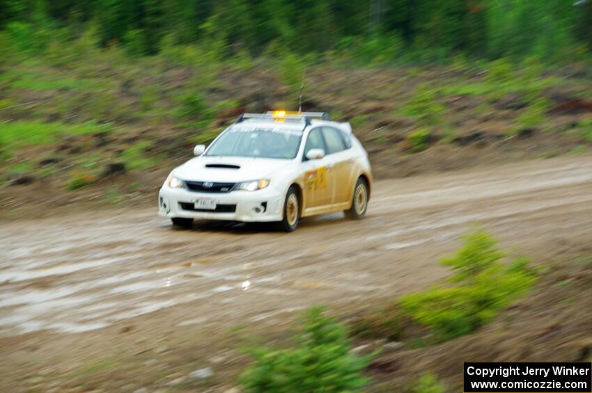 Eric Carlson / Jane Carlson Subaru WRX STi as 0 car on SS6, J5 South I.