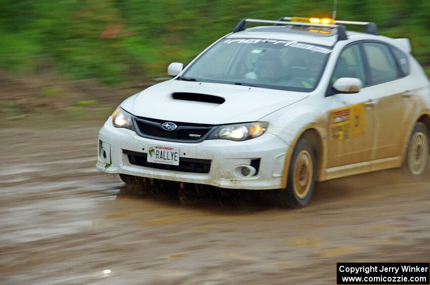 Eric Carlson / Jane Carlson Subaru WRX STi as 0 car on SS6, J5 South I.