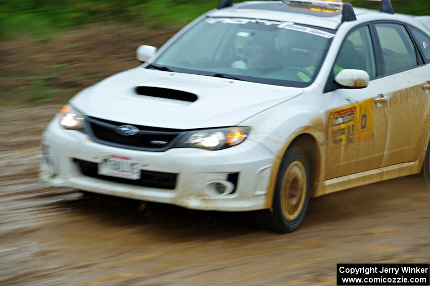 Eric Carlson / Jane Carlson Subaru WRX STi as 0 car on SS6, J5 South I.