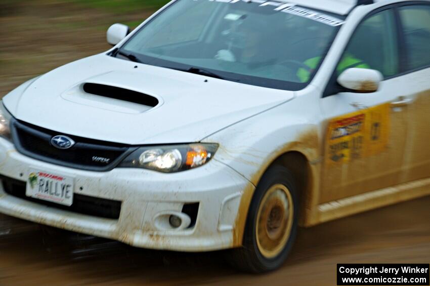 Eric Carlson / Jane Carlson Subaru WRX STi as 0 car on SS6, J5 South I.