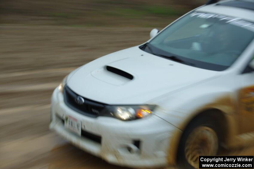 Eric Carlson / Jane Carlson Subaru WRX STi as 0 car on SS6, J5 South I.