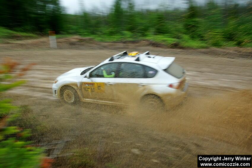 Eric Carlson / Jane Carlson Subaru WRX STi as 0 car on SS6, J5 South I.