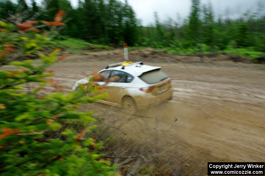 Eric Carlson / Jane Carlson Subaru WRX STi as 0 car on SS6, J5 South I.