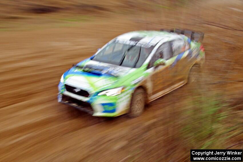 Rob Sanders / Dan Downey Subaru WRX STi on SS6, J5 South I.