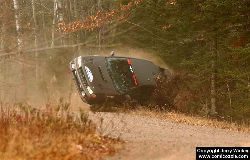 Jordan Locher / Tom Addison Subaru Impreza 2.5RS rolls on SS1.