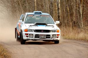 Tyler Matalas / Izaak Degenaer Subaru Impreza LX on SS2.