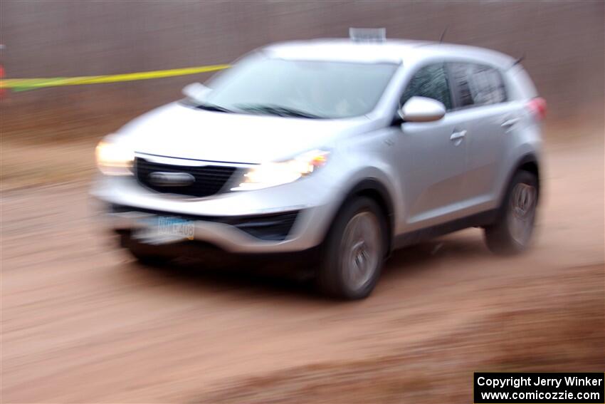 The '0' car, a Ford Escape, on SS3.