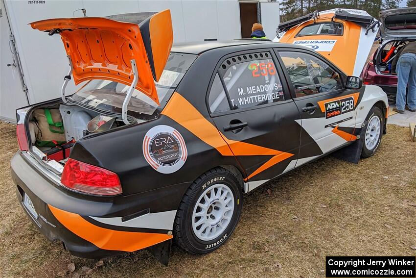 Tim Whitteridge / Mitch Meadows Mitsubishi Lancer Evo VIII before the start of the event.